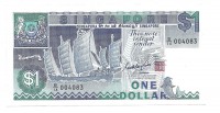 Сингапур. Банкнота 1 доллар 1987 год. Пресс.