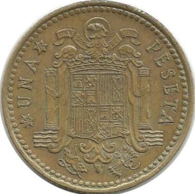 Монета 1 песета, 1966 год. (1970 г.) Испания.