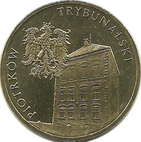 Пётркув-Трыбунальский.  Монета 2 злотых, 2008 год, Польша.