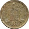 Монета 1 песета, 1966 год. (1972 г.) Испания.