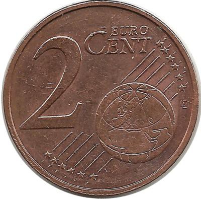 Монета 2 цента, 2012 год, Эстония. 
