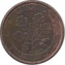 Монета 1 цент. 2008 год (J), Германия.  