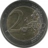 75 лет со дня смерти Спиридона Луиса. Монета 2 евро. 2015 год, Греция.UNC.