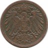 Монета 1 пфенниг 1905 год (Е), Германская империя.