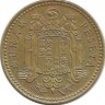 Монета 1 песета, 1966 год. (1973 г.) Испания.