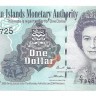 Каймановы острова. Банкнота 1 доллар 2006 год. Пресс. Серийный номер C/7