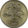 Монета 10 центов, 2009 год, Литва.