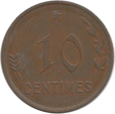 Монета 10 сантимов. 1930 год, Люксембург.