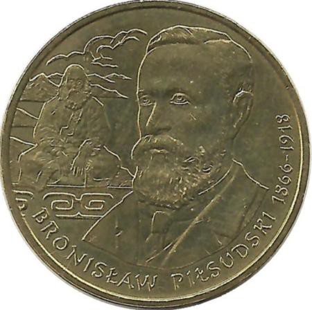Бронислав Пилсудский.  Монета 2 злотых, 2008 год, Польша.