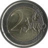 30 лет Флагу Европы. Монета 2 евро. 2015 год, Италия .UNC.