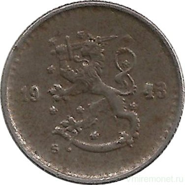 Монета 25 пенни.1943 год, Финляндия (железо).