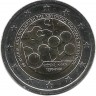60 лет Центральному банку Кипра. Монета 2 евро. 2023 год, Кипр. UNC.  