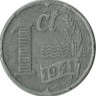Монета 1 цент 1941г. Нидерланды
