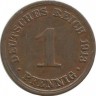 Монета 1 пфенниг 1913 год (А), Германская империя.