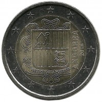Монета 2 евро. 2014 год, Андорра. UNC.