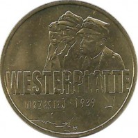 Вестерплатте, сентябрь 1939.  Монета 2 злотых, 2009 год, Польша.