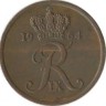 Монета 5 эре. 1964 год, Дания. C;S.