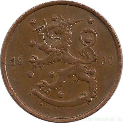 Монета 10 пенни.1930 год, Финляндия.