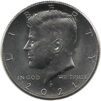 Монета 1/2 доллара. 2021 год (P)- Филадельфия. США. UNC.