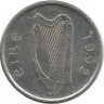 Бык. Ирландская арфа. Монета 5 пенсов. 1992 год, Ирландия.