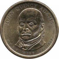 Джон Куинси Адамс (1825-1829). 6-й президент США. Монетный двор (D). 1 доллар, 2008 год, США. 