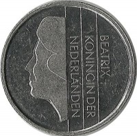 Монета 10 центов 1993 год. Нидерланды.  