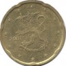 Монета 20 центов 2001 год,  Финляндия.  