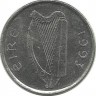 Бык. Ирландская арфа. Монета 5 пенсов. 1993 год, Ирландия.