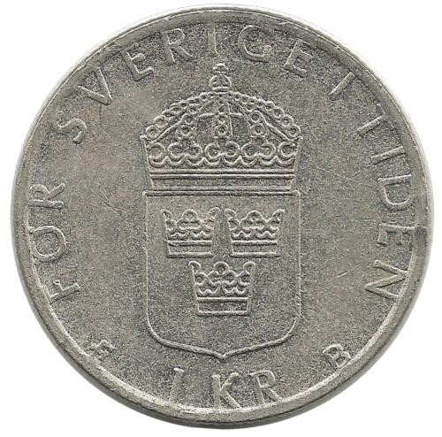 Монета 1 крона. 2000 год, Швеция.