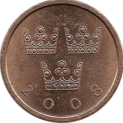 Монета 50 эре. 2008 год, Швеция. (SI).