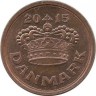 Монета 50 эре. 2015 год, Дания. 