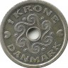 Монета 1 крона. 2008 год, Дания. 