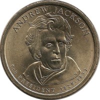 Эндрю Джексон (1829-1837). 7-й президент США. Монетный двор (P). 1 доллар, 2008 год, США. 