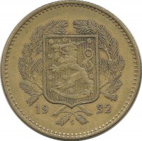 Монета 10 марок. 1932 год, Финляндия.