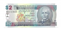 Барбадос.  Банкнота  2 доллара. 2007 год.  UNC. 