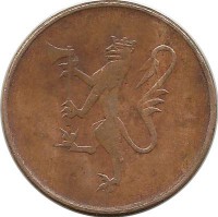 Монета 5 эре. 1978 год, Норвегия.  