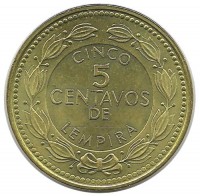 Монета 5 сентаво. 2006 год, Гондурас.UNC.