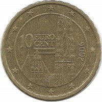 Монета 10 центов 2006 год, Собор Святого Стефана. Австрия.