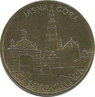 Ясна Гора, Ченстохова.  Монета 2 злотых, 2009 год, Польша.
