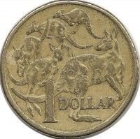 Кенгуру. Монета 1 доллар. 1985 год, Австралия.