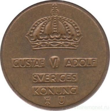 Монета 2 эре.1961 год, Швеция. (U). 