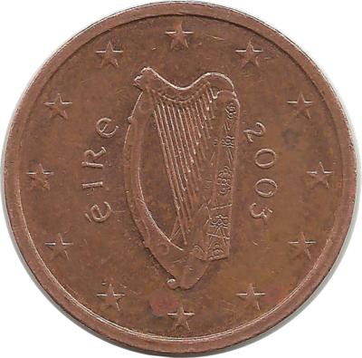 Ирландия. Монета 2 цента. 2003 год.  
