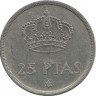 Монета 25 песет, 1975 год. (1976 год). Испания.  