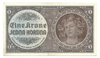 Протекторат. Богемия и Моравия.  1 крона. 1940 год. 