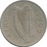 Бык. Ирландская арфа. Монета 5 пенсов. 1969 год, Ирландия.