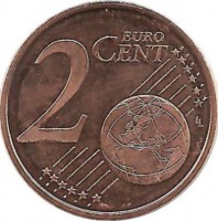 Монета 2 цента, 2011 год, Эстония. UNC.