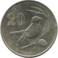 ​Монета 20 центов. 1985 год, Кипр.