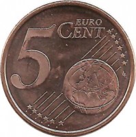 Монета 5 центов, 2011 год, Эстония. UNC.