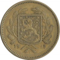 Монета 5 марок. 1931 год, Финляндия.