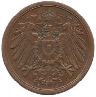 Монета 2 пфенниг 1912 год (А), Германская империя.